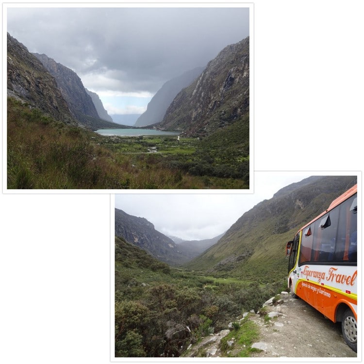 Cette vallée ressemble étrangement à une vallée glacière vous ne trouvez pas ? Et notre bus qui nous attend sagement