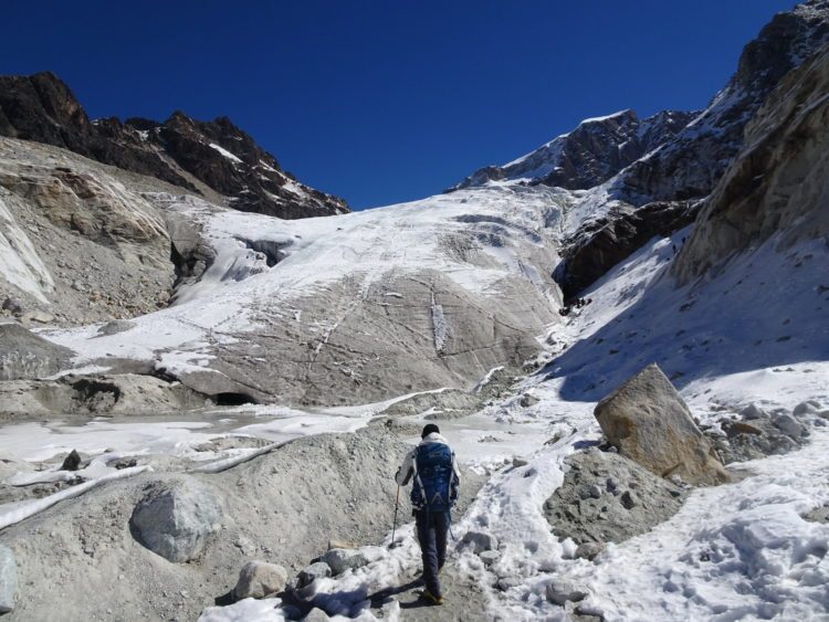 Vieux glacier où on fera nos exercices de cramponnage