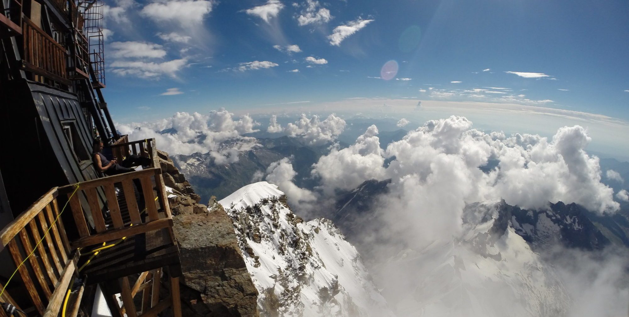 Vue depuis le refuge Margerita (4554m)