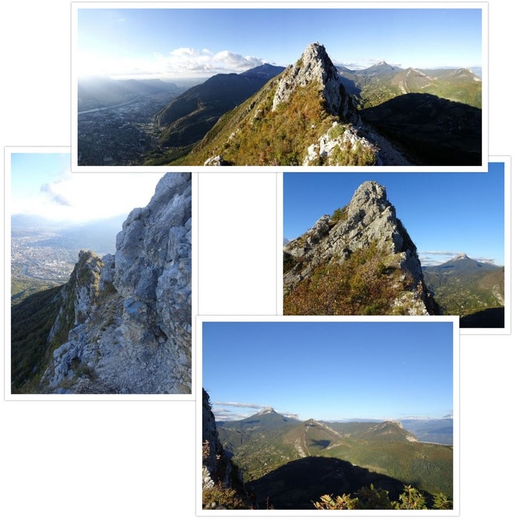 Vue vers le nord sur l'arête du Néron