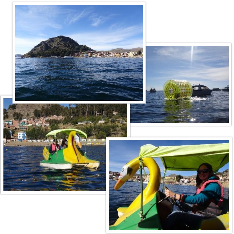 Pédalo sur le lac Titicaca dans un magnifique canard-cigne :)